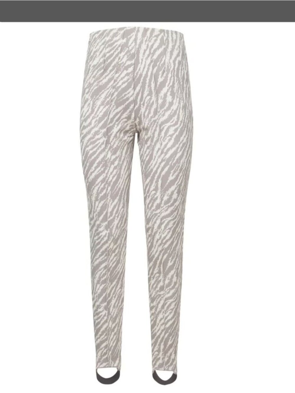 Bogner Women's Elaine Stretch Stirrup Ski Snow Pants Zebra Print Size L8 Long